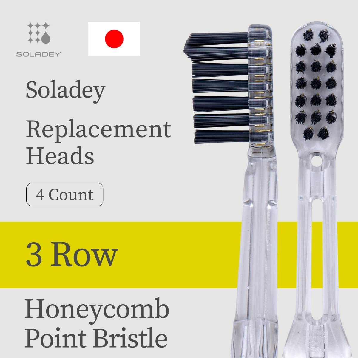 Soladey HONINGRAAT MEDIUM opzetborstels